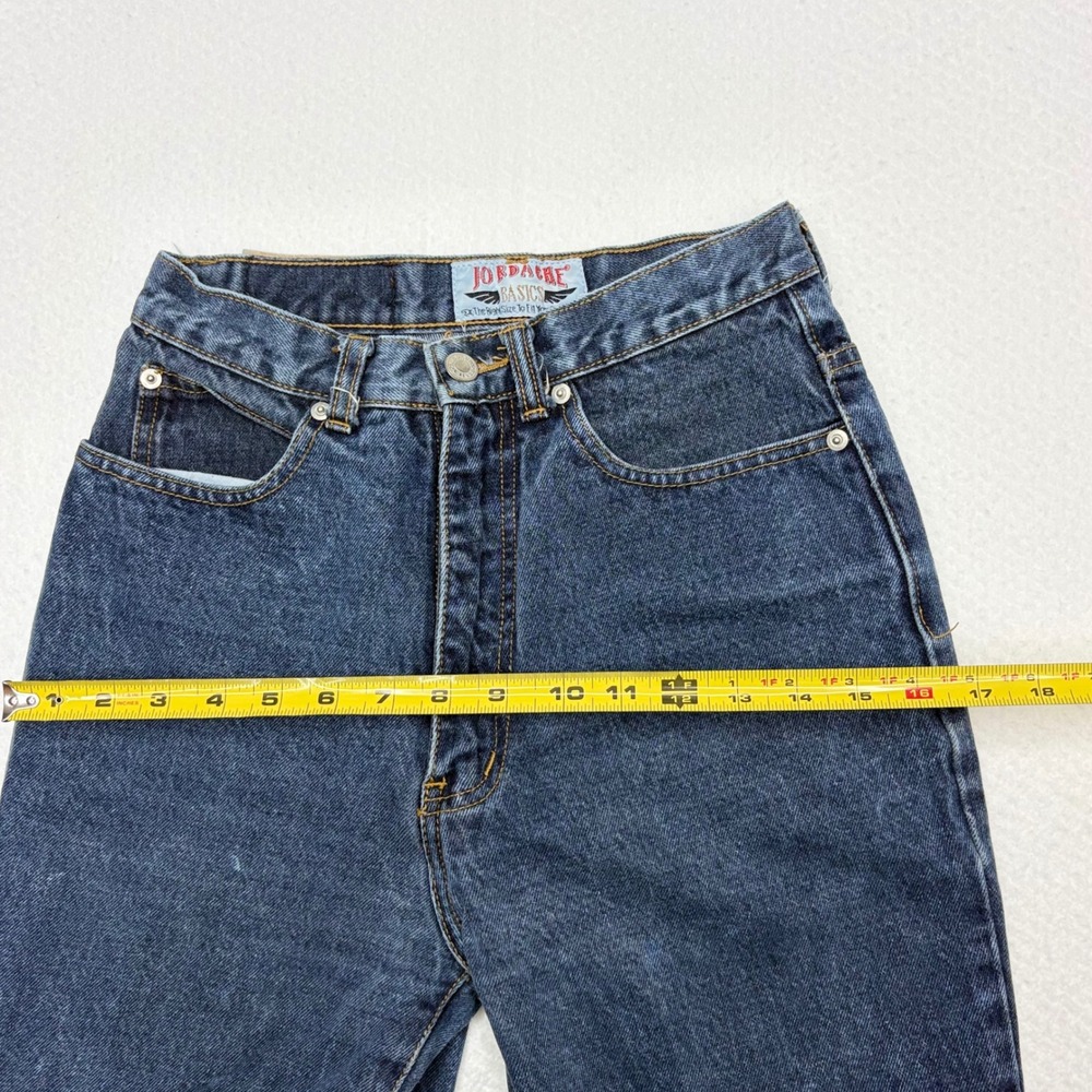 Vintage 90s Jordache Basics High Waisted Straight Leg Mom Jean Dark Wash Sz 9/10 - Picture 7 of 16